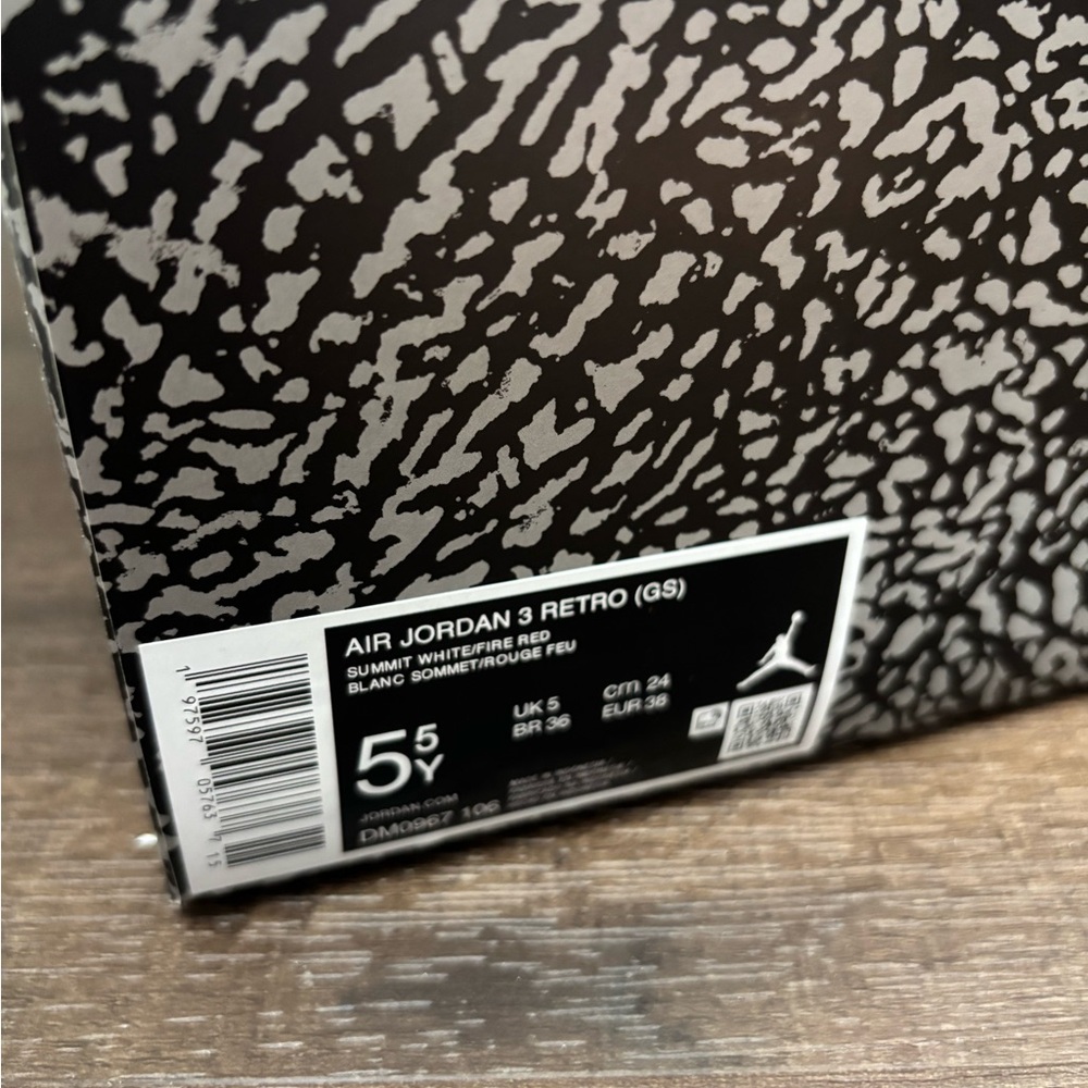 Jordan Air 3 Retro Kids Sneakers - Black and White